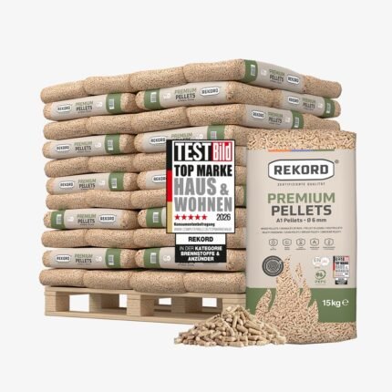 Premium REKORD Pellets A1, Sackware auf Palette (66 x 15 kg)